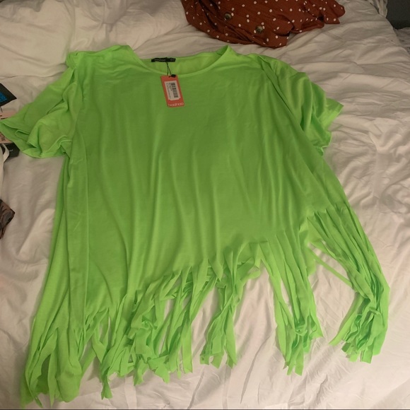 Boohoo Plus Other - boohoo fringe coverup